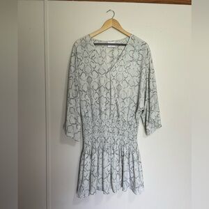 Buddy Love Python Print Mini Dress Tunic Women’s L Nursing Friendly